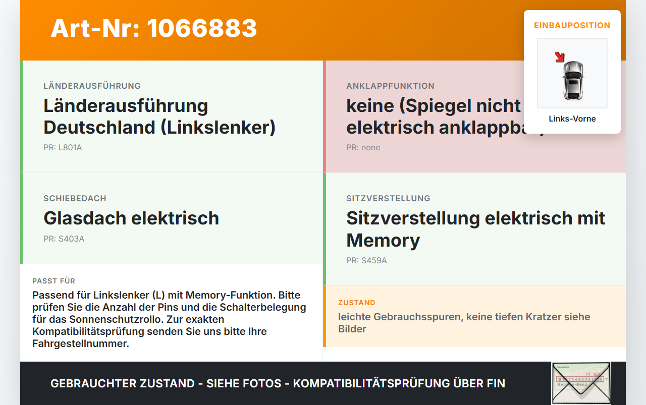 BMW 5er E39 530d 00-04 Kombi Fensterheberschalter Schalter Links Vorne BMW 5er E39 530d 00-04 09.04.2002 9362762... Vorschau 3