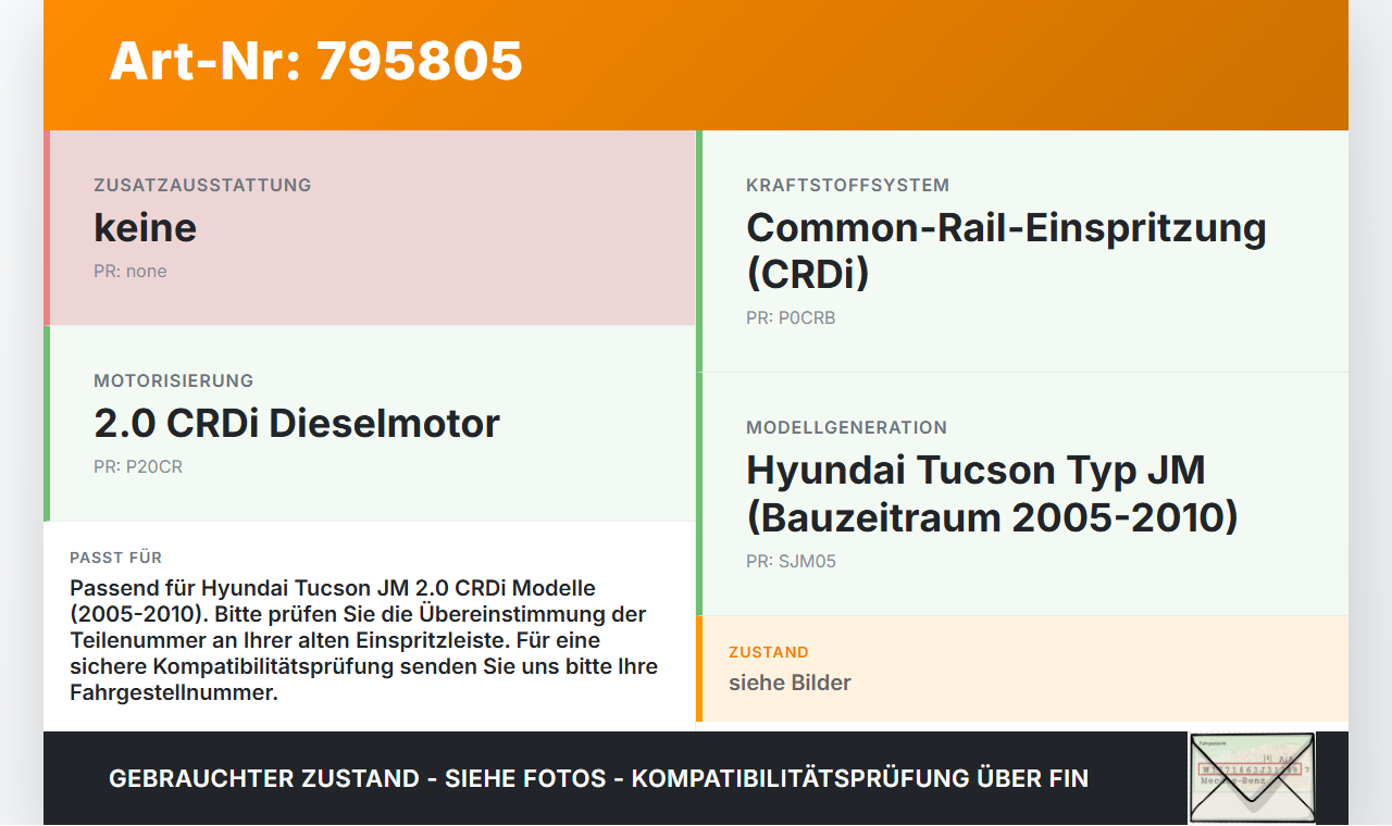 Hyundai Tucson JM 05-10 CRDI 2,0 103KW Einspritzleiste Düsenstock für Einspritzanlage Hyundai Tucson JM 05-10... Vorschau 3
