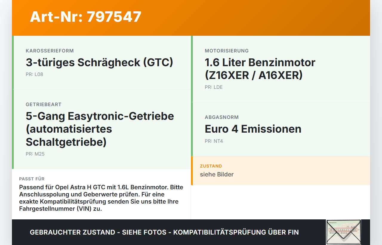 Opel Astra H GTC 06-10 1,6 85KW Kraftstoffpumpe Kraftstoff Förderpumpe Tankgeber Opel Astra H GTC 06-10 06.06.2007... Vorschau 3