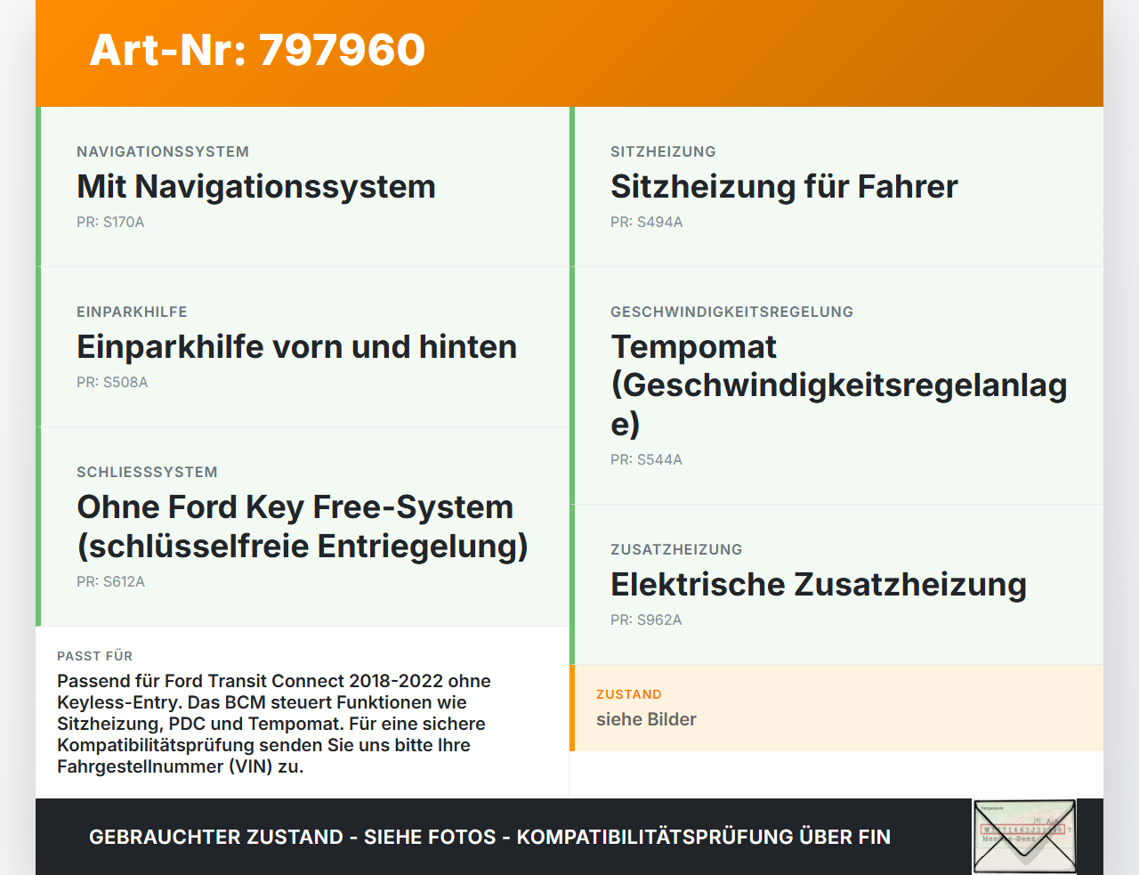 Ford Transit Connect 18-22 Steuergerät ECU SG BCM Body Control Ford Transit Connect 18-22 15.04.2019 KT1T-15604-DCE... Vorschau 3