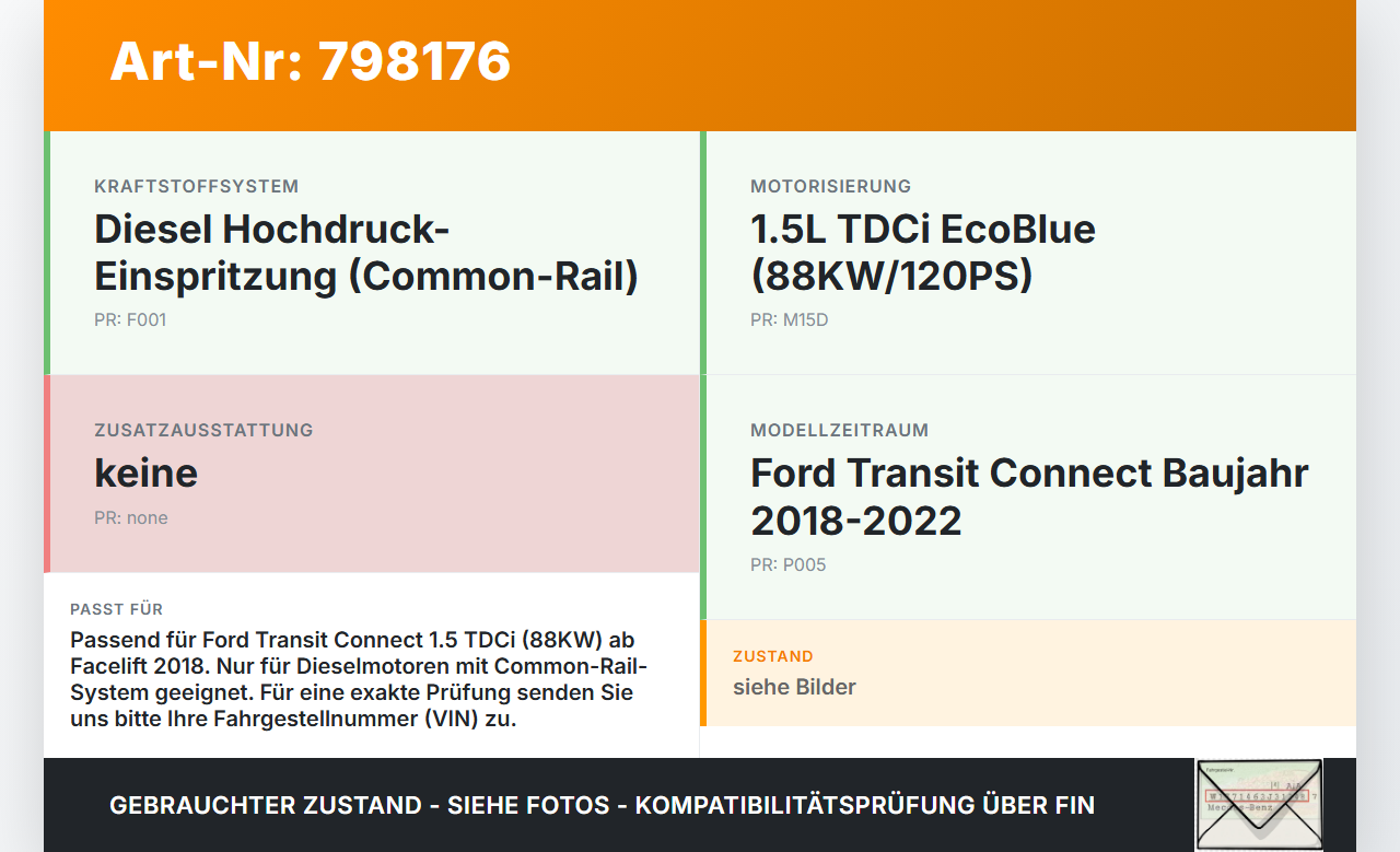 Ford Transit Connect 18-22 TDCi 1,5 88KW Verteilerrohr für Hochdruck Verteiler Ford Transit Connect 18-22... Vorschau 3