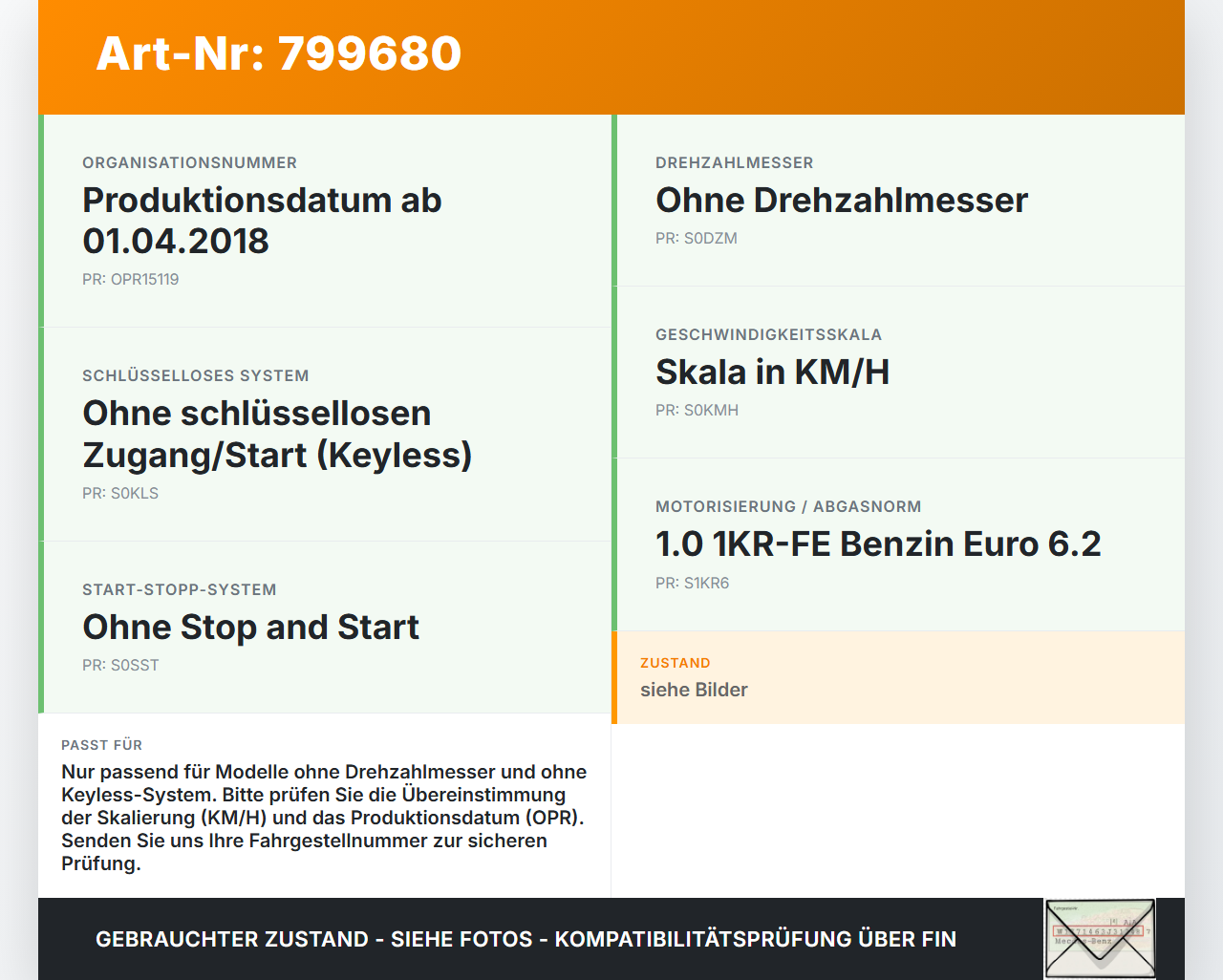Citroen C1 II 108 14-19 1,0 51KW Kombiinstrument Tacho Citroen C1 II 108 14-19 01.02.2017 769167-320U B000795380... Vorschau 3