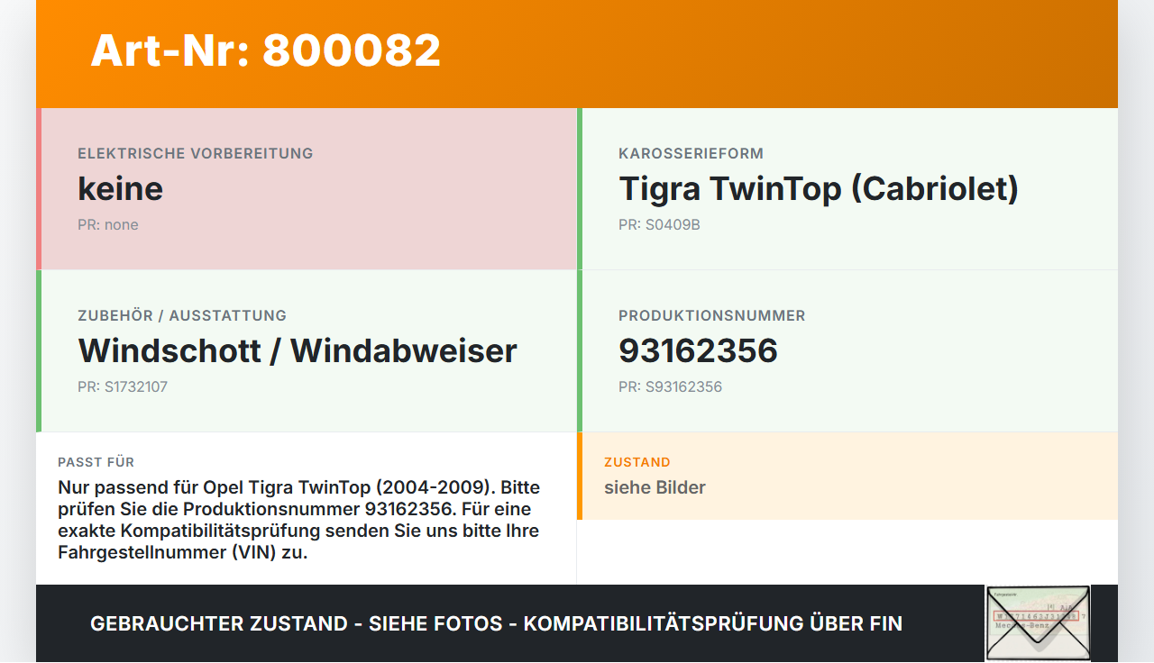 Opel Tigra Twintop 04-09  Cabrio Trennwand Windschott Windabweiser Opel Tigra Twintop 04-09 30.03.2007 93164301... Vorschau 3