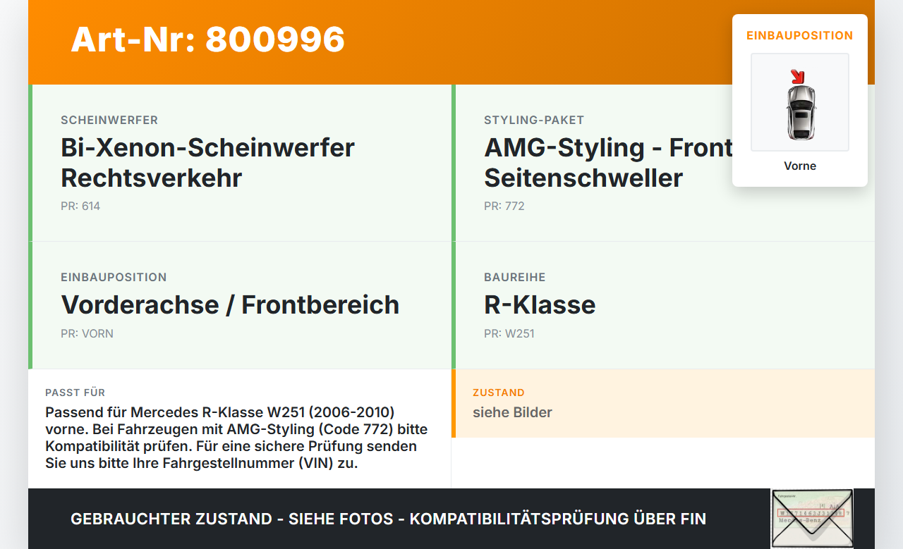 Mercedes R320 W251 06-10 Stoßstangenträger Stoßfängerträger Querträger Vorne Mercedes R320 W251 06-10 04.07.2006... Vorschau 3