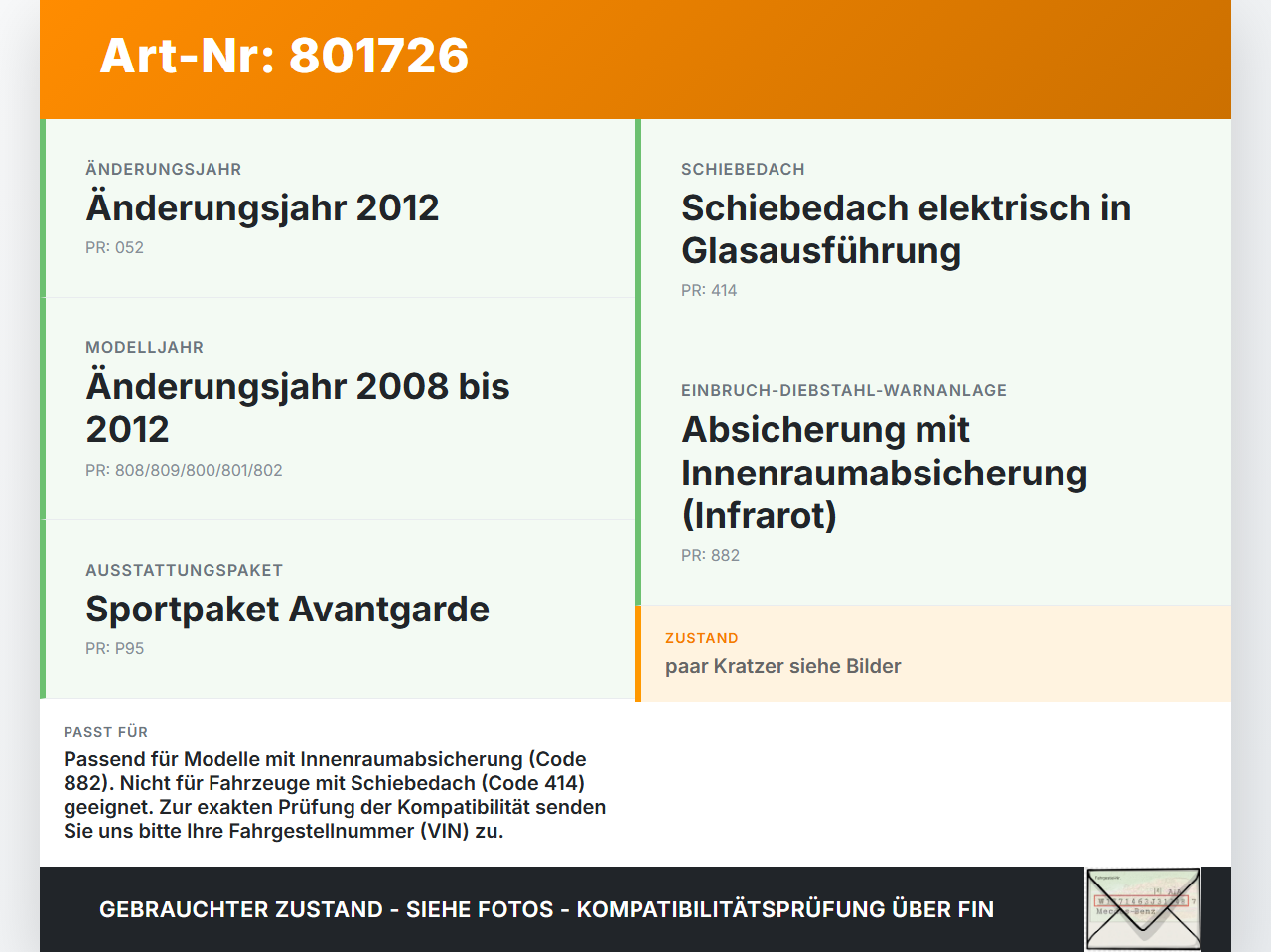 Mercedes W204 S204 C220 07-14 Innenleuchte Innenraumleuchte Mercedes W204 S204 C220 07-14 28.11.2007 A2048202275... Vorschau 3