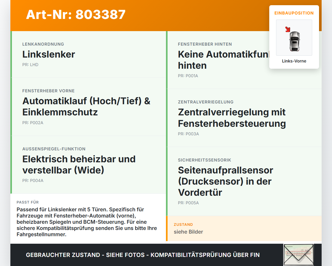 Kia Picanto JA 17-21 5T Kabelbaum Tür und Fensterheber Links Vorne Kia Picanto JA 17-21 17.04.2018 91600-G6321... Vorschau 3