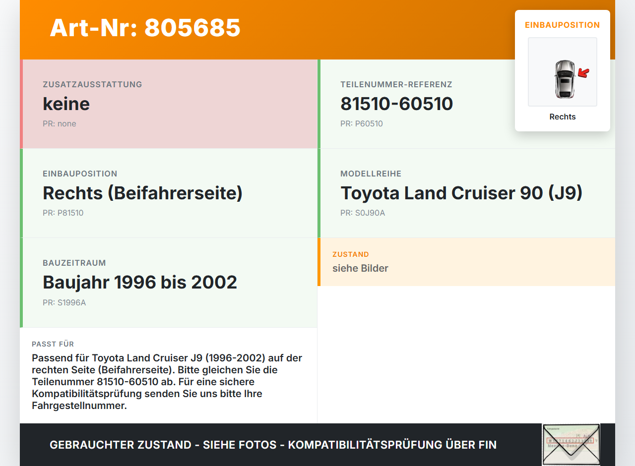 Toyota Land Cruiser 90 J9 96-02 Blinker Blinkleuchte Rechts orig. Toyota Land Cruiser 90 J9 96-02 01.02.2000... Vorschau 3
