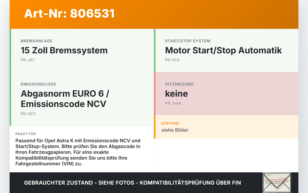 Opel Astra K 15-19 1,0 77KW Partikelfilter Rußpartikelfilter Dieselpartikelfilter DPF Opel Astra K 15-19 27.11.2018... Vorschau 3