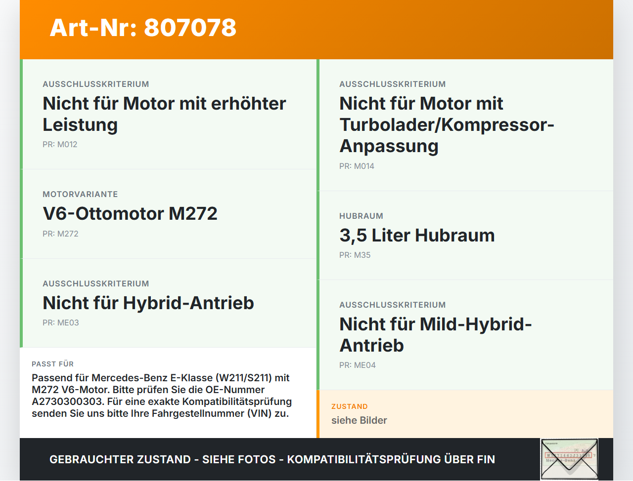 Mercedes S211 W211 E350 06-09 3,5 200KW 272964 Riemenscheibe Mercedes S211 W211 E350 06-09 28.04.2008 A2730300303... Vorschau 3