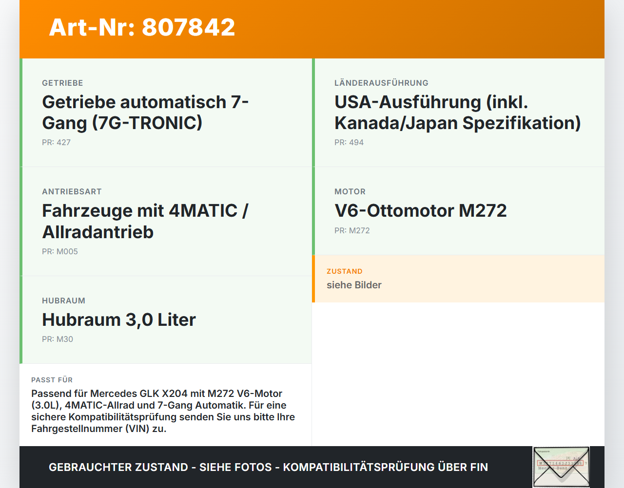 Mercedes X204 GLK 09-15 3,0 170KW Kardanwelle Gelenkwelle Mercedes X204 GLK 09-15 21.02.2009 A2044106906 gebraucht Vorschau 3