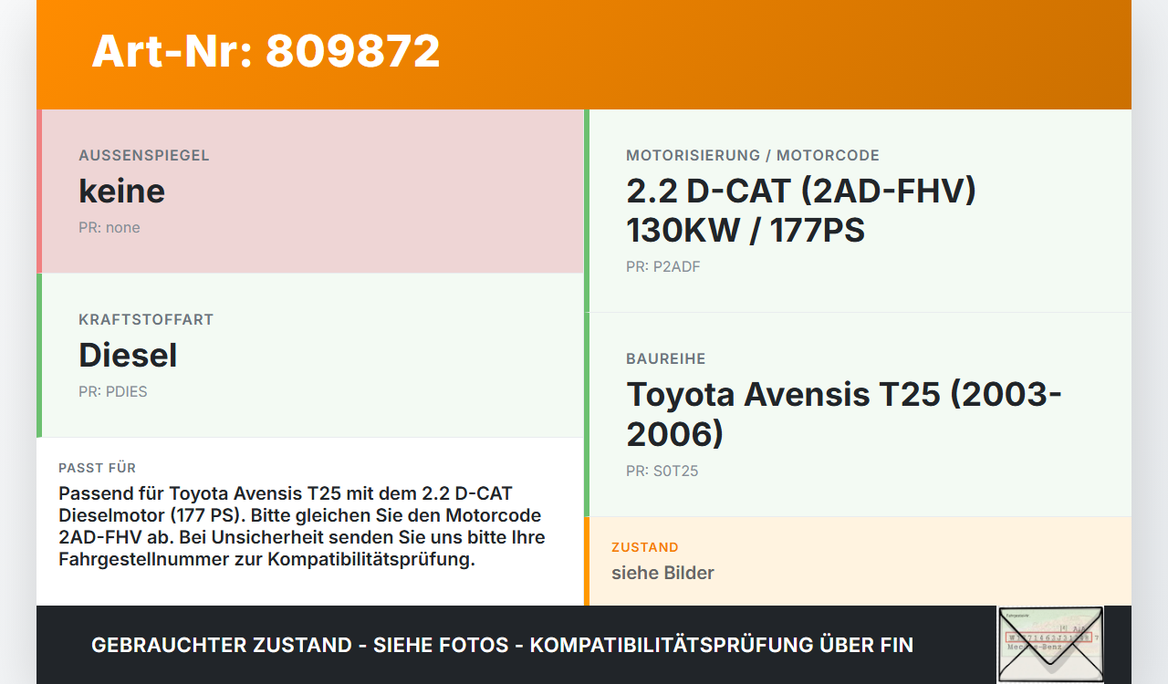 Toyota Avensis T25 03-06 D-CAT 2,2 130KW 2AD-FHV Unterdruckpumpe Vakuumpumpe Toyota Avensis T25 03-06 06.07.2005... Vorschau 3