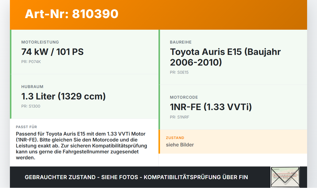 Toyota Auris E15 06-10 VVTi 1,3 74KW 1NRFE Schwungscheibe Schwungrad Toyota Auris E15 06-10 17.08.2009 1340547020... Vorschau 3