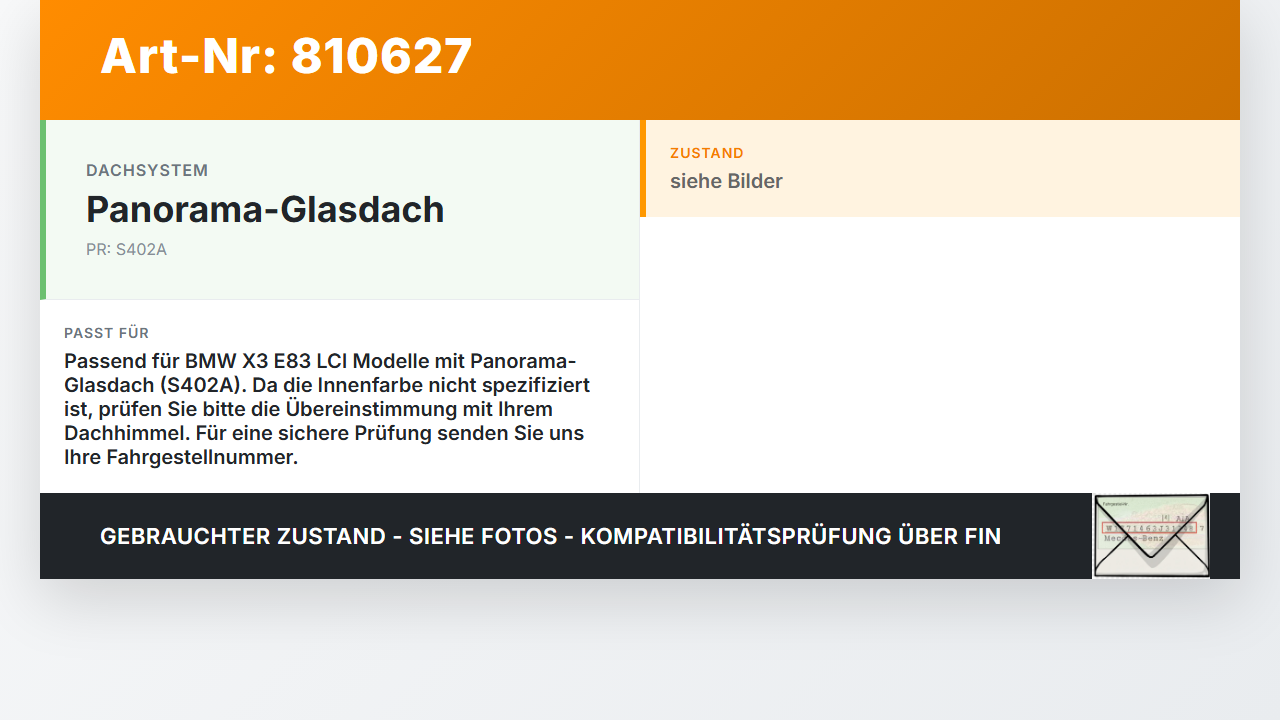 BMW X3 E83 LCI 06-10 Sonnenschutzrollo Rollo für Dach Panoramadach BMW X3 E83 LCI 06-10 18.10.2006 5410-7130989... Vorschau 3
