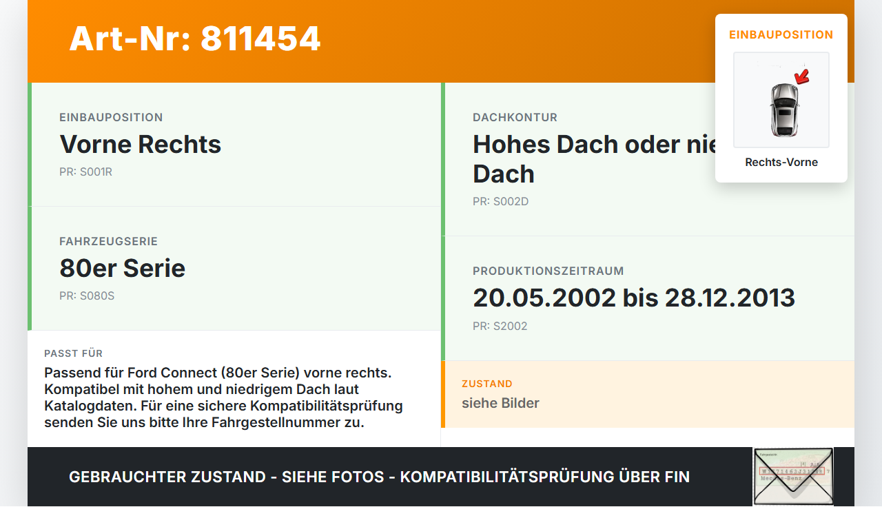 Ford Connect 06-09 Stossdämpfer Federbein Vorne Rechts Ford Connect 06-09 22.08.2008 2T14-18057-EM 2T14-18045-BK... Vorschau 3