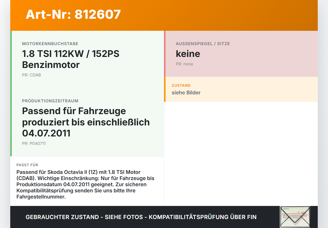 Skoda Octavia II 1Z 09-12 TSI 1,8 112KW CDAB Unterdruckpumpe Vakuumpumpe Skoda Octavia II 1Z 09-12 31.05.2011... Vorschau 3