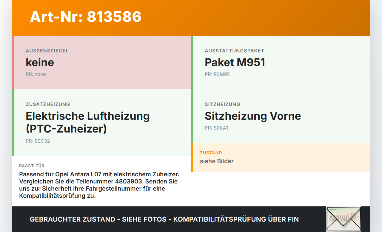 Opel Antara L07 07-11 Zusatzheizung Zuheizer Heizelement Elektrisch Opel Antara L07 07-11 09.02.2007 96629608... Vorschau 3