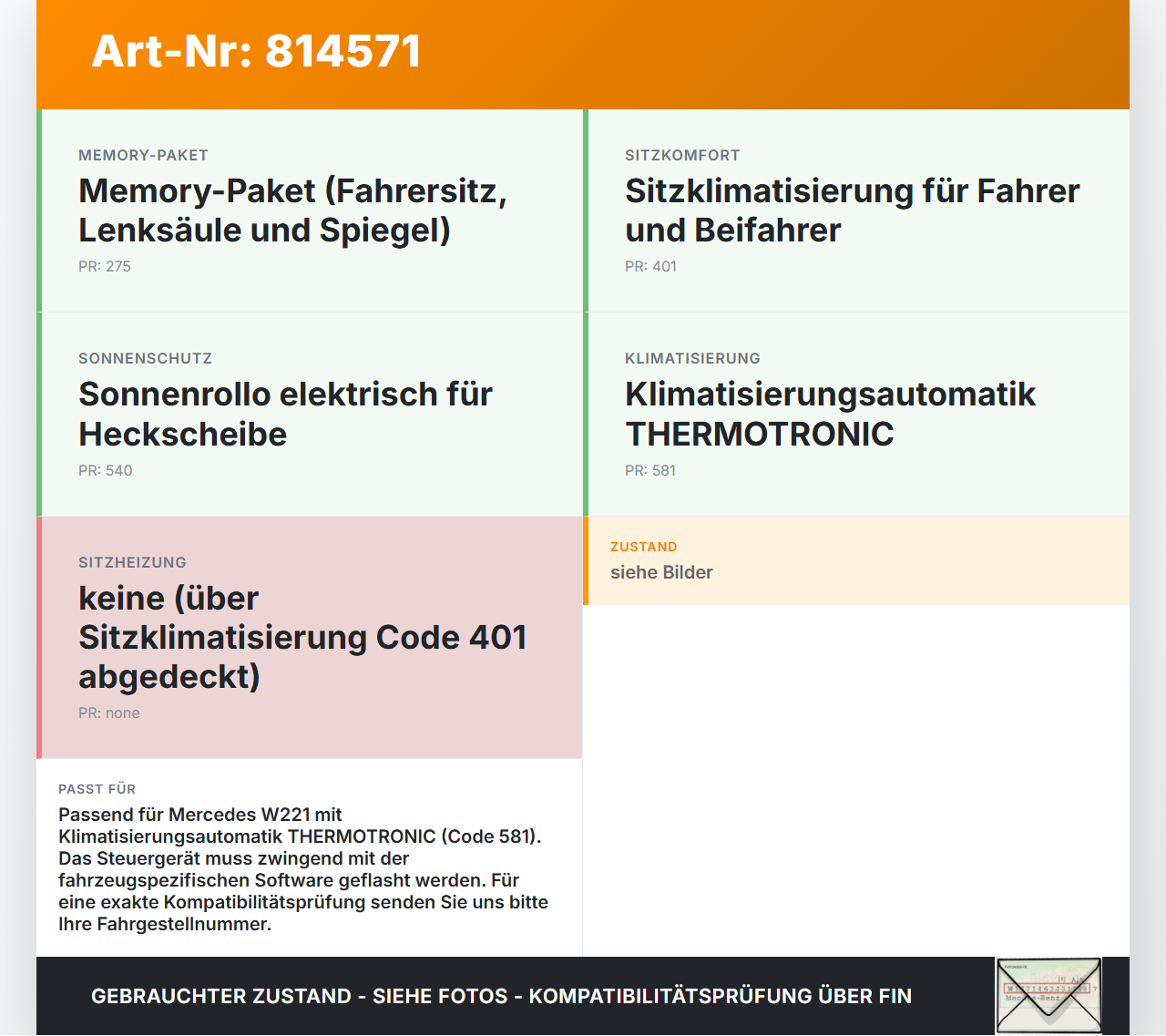 Mercedes W221 S320 05-09 Steuergerät SG Klima Heizung Mercedes W221 S320 05-09 25.07.2006 A2218700426 A2218700326... Vorschau 3