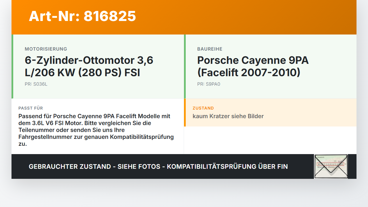 Porsche Cayenne 9PA 07-10 3,6 213KW 5501 Ventildeckel Zylinderkopfhaube Porsche Cayenne 9PA 07-10 16.01.2008... Vorschau 3