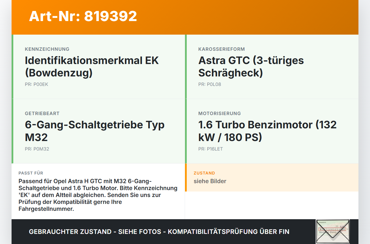 Opel Astra H GTC 06-10 1,6 132KW Schaltzug Schaltseilzug Schaltseil Opel Astra H GTC 06-10 30.01.2009 55350266... Vorschau 3
