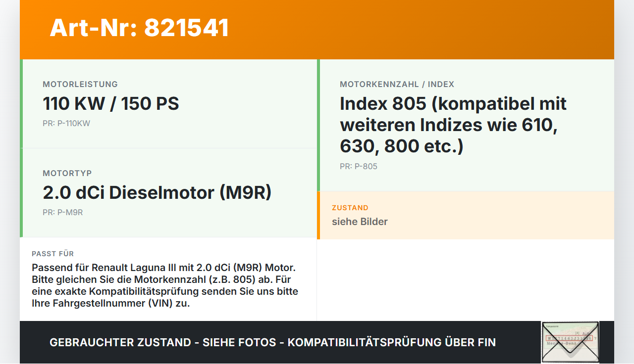 Renault Laguna III 3 08-11 dCi 2,0 110KW M9R805 Nockenwelle Einlass Renault Laguna III 3 08-11 31.10.2007... Vorschau 3