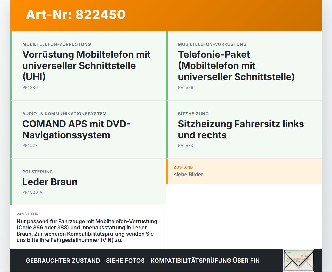 Mercedes C219 CLS 350 04-08 Telefon Handy HalterungKonsole Mercedes C219 CLS 350 04-08 14.07.2005 A2198230311 gebraucht Vorschau 3