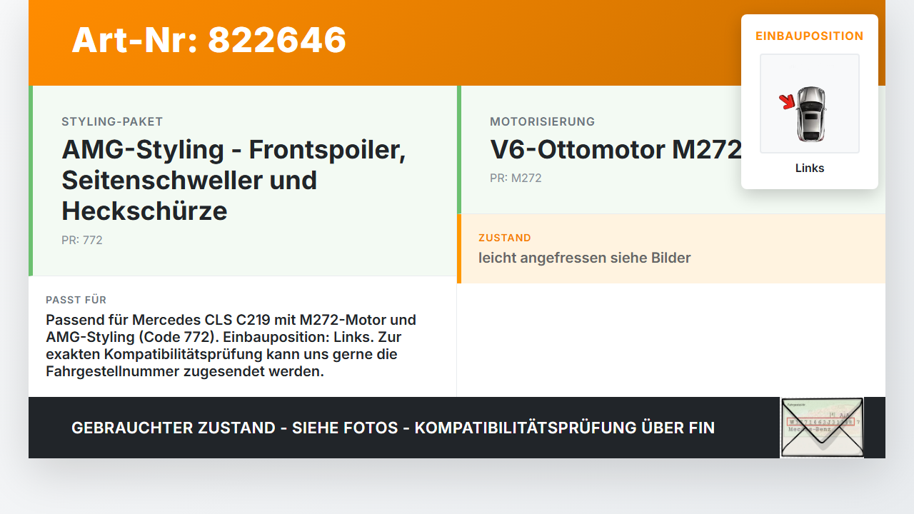 Mercedes C219 CLS 350 04-08 3,5 200KW Endrohr Endkappe für Auspuff Endtopf Links Mercedes C219 CLS 350 04-08... Vorschau 3