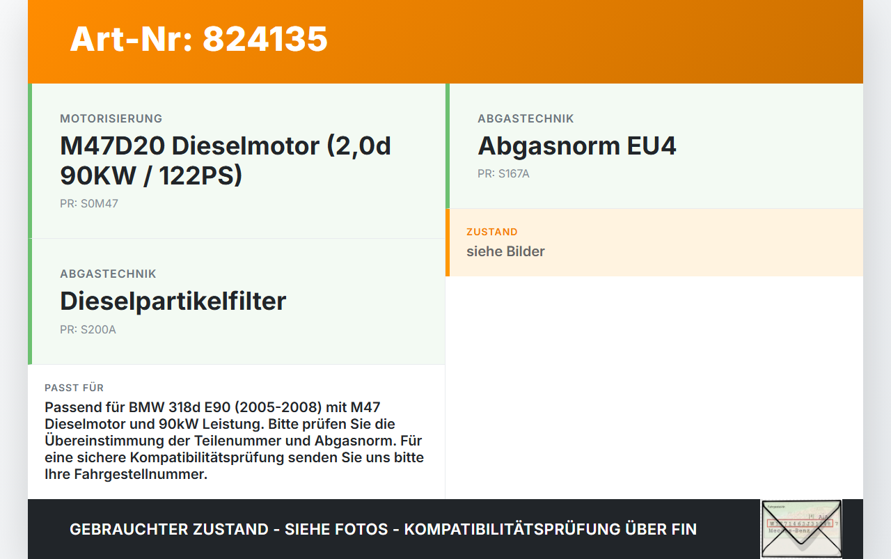 BMW 318D E90 3er 05-08 2,0d 90KW Luftmassenmesser Heissfilmluftmassenmesser BMW 318D E90 3er 05-08 21.09.2006... Vorschau 3