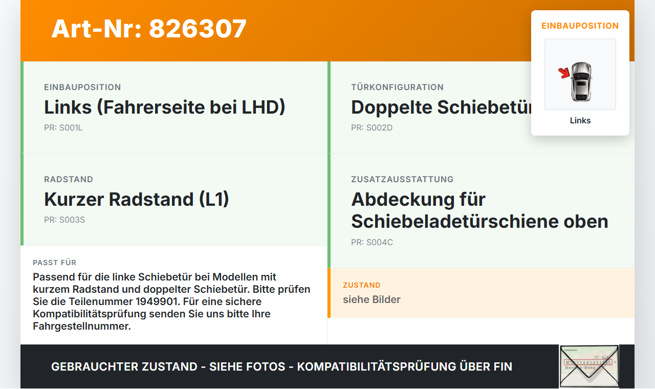 Ford Tourneo Connect 18-22 Führungsrolle für Schiebetür Links Ford Tourneo Connect 18-22 26.09.2019 ET76-A25005-AG... Vorschau 3