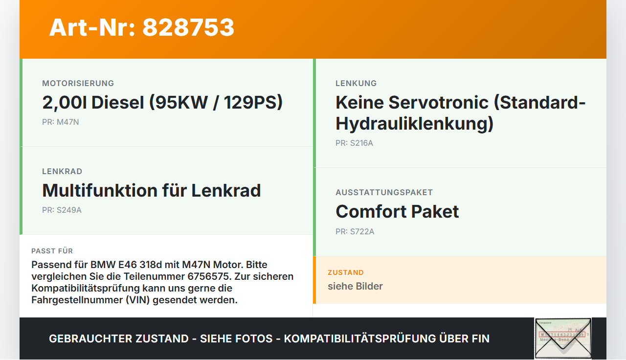 BMW E46 3er 318d 01-05 2,0d 95KW Servopumpe Hydraulikpumpe für Lenkung BMW E46 3er 318d 01-05 23.10.2003... Vorschau 3