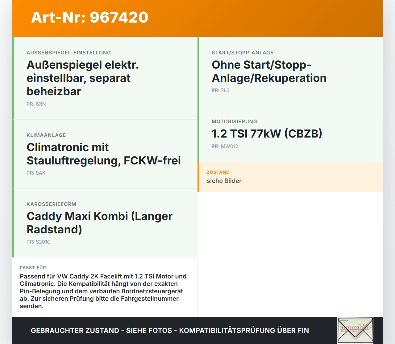 VW Caddy III 2K 10-15 TSI 1,2 77KW Sicherungskasten Zentralelektrik VW Caddy III 2K 10-15 19.03.2014 1K0937125D... Vorschau 3