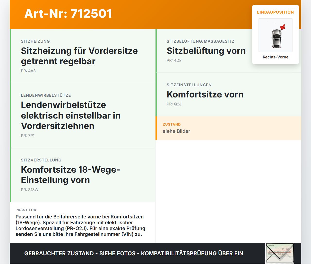 VW Phaeton 3D 01-07 Stellmotor für Lordosenverstellung Beifahrersitz Rechts Vorne VW Phaeton 3D 01-07 13.05.2006... Vorschau 3