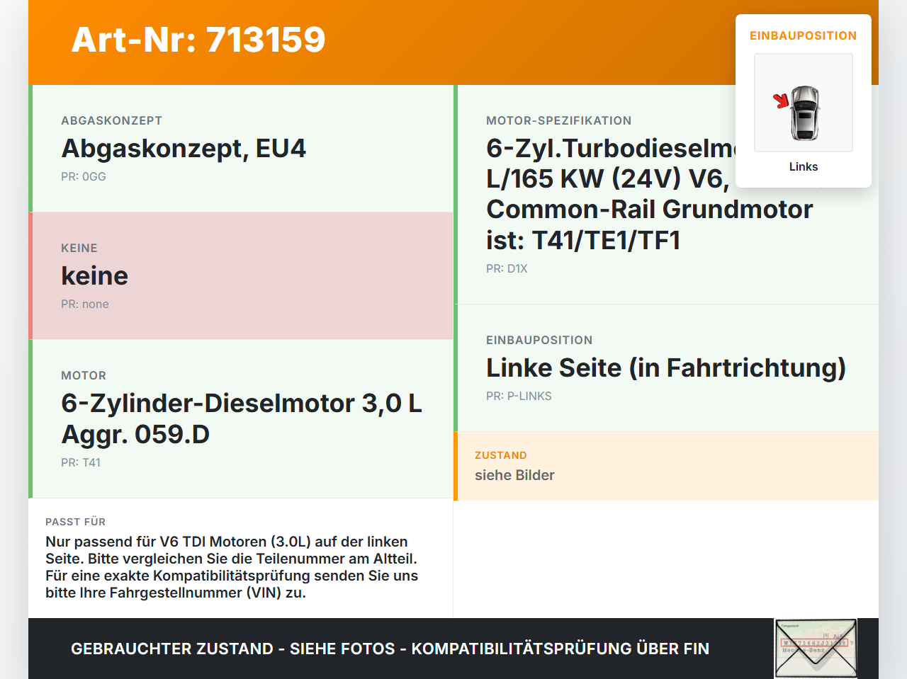 VW Phaeton 3D 01-07 TDI 5,0 230KW AJS Turbolader Turbo Abgasturbolader Links mit Druckregler VW Phaeton 3D 01-07... Vorschau 3