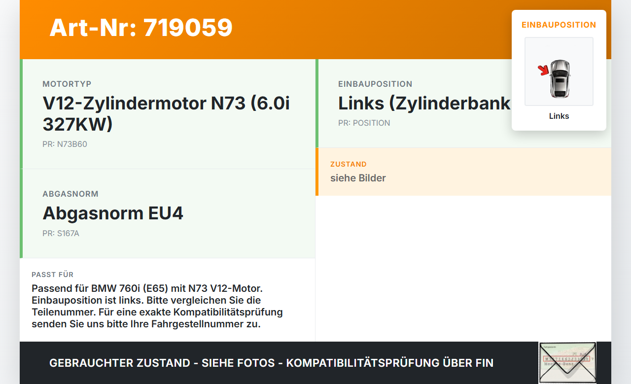 BMW 7er E65 760i 02-05 6,0i 327KW Abgasrückführventil EGR AGR Ventil Links BMW 7er E65 760i 02-05 03.07.2002... Vorschau 3