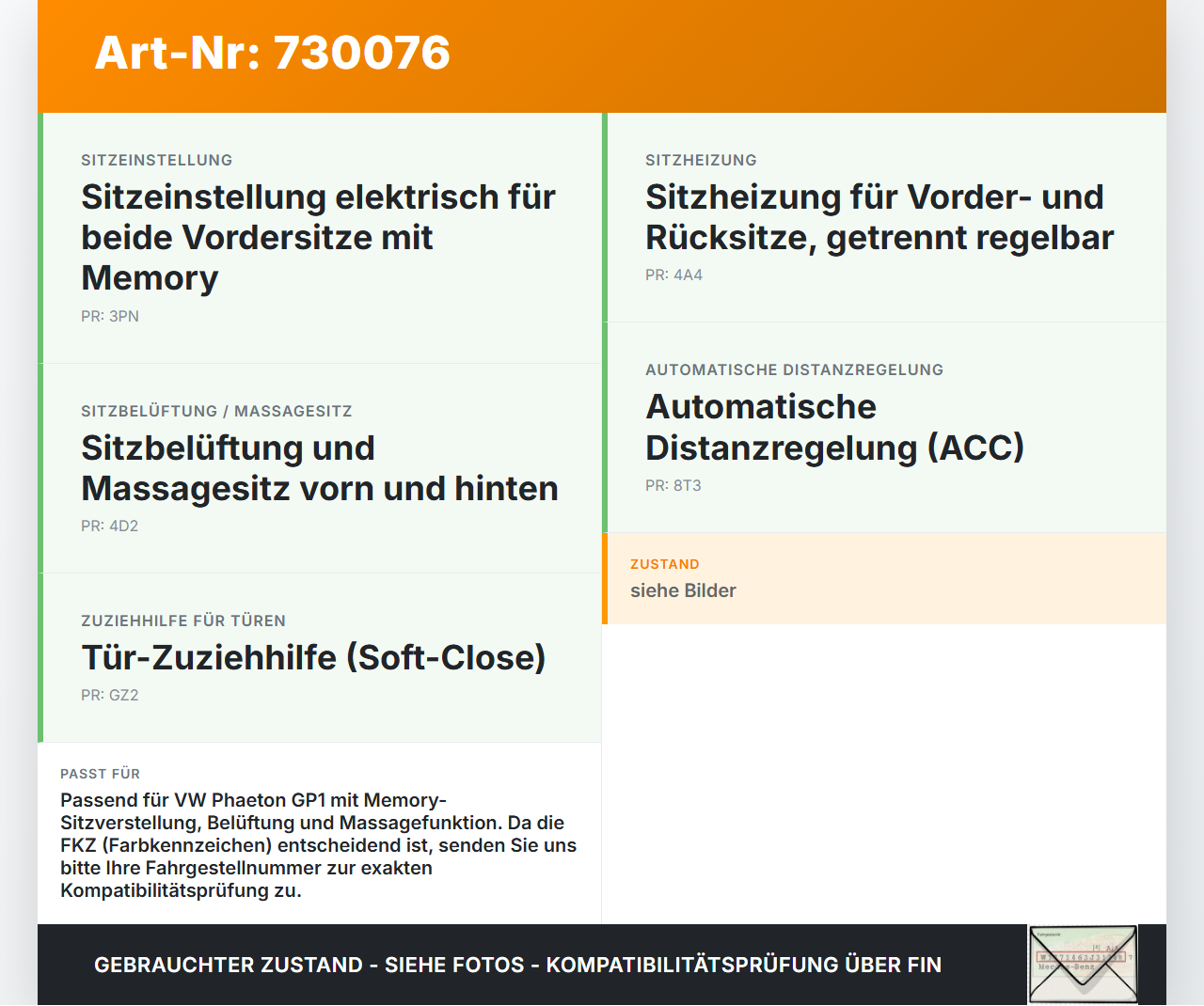 VW Phaeton 3D GP1 07-10 Steuergerät ECU Modul Body Control Komfort SG VW Phaeton 3D GP1 07-10 08.07.2008... Vorschau 3