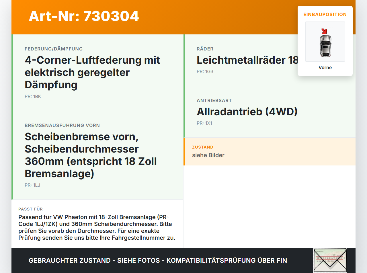 VW Phaeton 3D GP1 07-10 TDI 3,0 176KW Bremsscheiben vorne belüftet d=35,7cm Dicke=33,5mm VW Phaeton 3D GP1 07-10... Vorschau 3