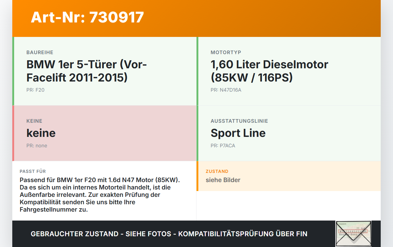 BMW 1er 116d F20 11-15 1,6d 85KW Platte für Motor Stirnplatte Gehäuse Motorblock BMW 1er 116d F20 11-15 26.03.2014... Vorschau 3