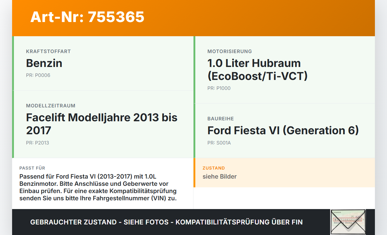 Ford Fiesta VI 6 13-17 1,0 59KW Kraftstoffpumpe Kraftstoff Förderpumpe Tankgeber Ford Fiesta VI 6 13-17 01.02.2016... Vorschau 3
