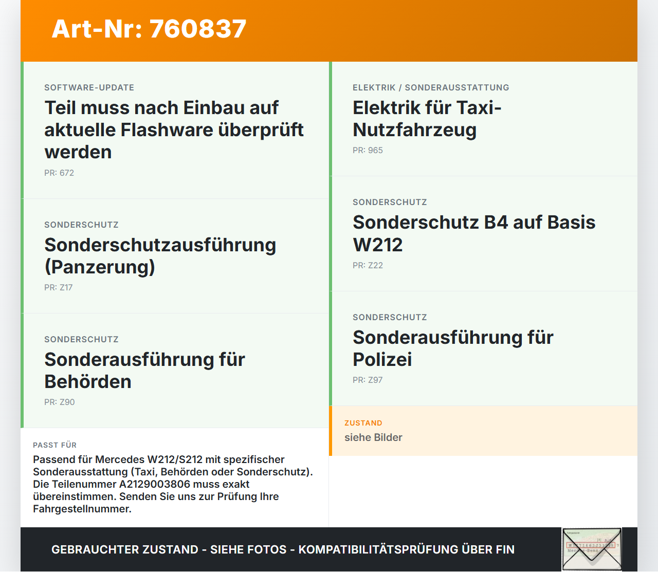 Mercedes W212 S212 E200 09-13 Steuergerät SG Multipurpose Modul Mercedes W212 S212 E200 09-13 23.02.2012... Vorschau 3