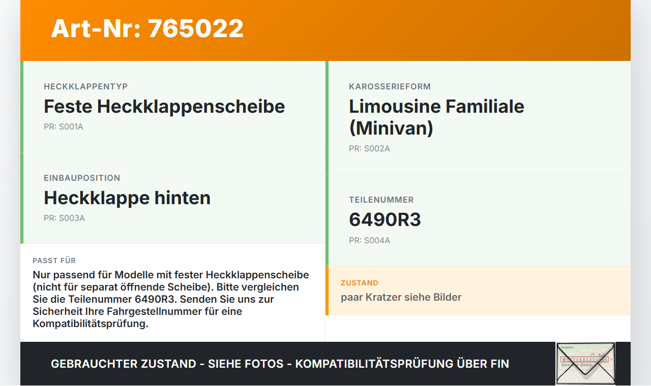 Citroen C4 Picasso 06-10 Schalter Öffner Taster für Heckklappe Citroen C4 Picasso 06-10 01.02.2009 6490R3 gebraucht Vorschau 3