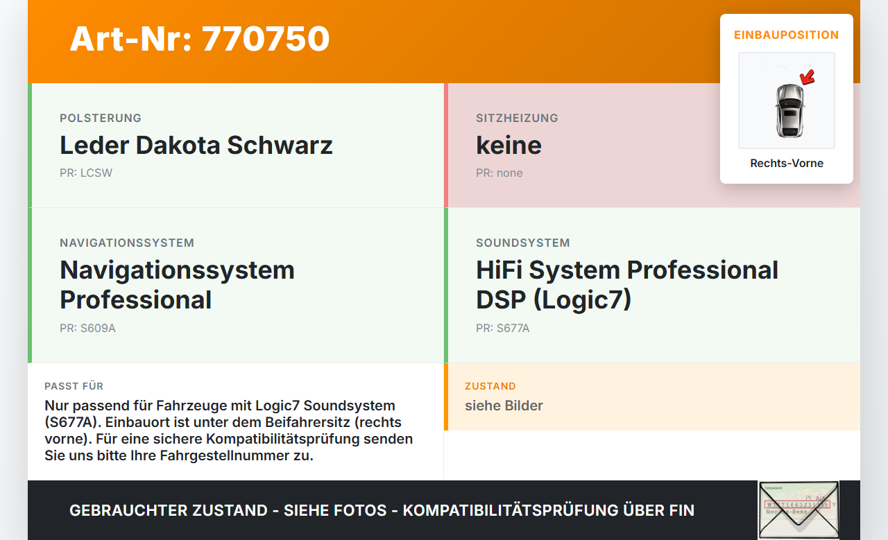 BMW E63 6er 645Ci 03-07 Lautsprecher Rechts Vorne Logic7 Zentralbass BMW E63 6er 645Ci 03-07 17.04.2004 9143134... Vorschau 3