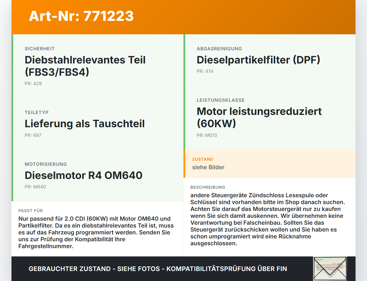 Mercedes A-Kl W169 04-08 CDI 2,0 60KW Steuergerät ECU für Motor Motorsteuergerät Mercedes A-Kl W169 04-08... Vorschau 3