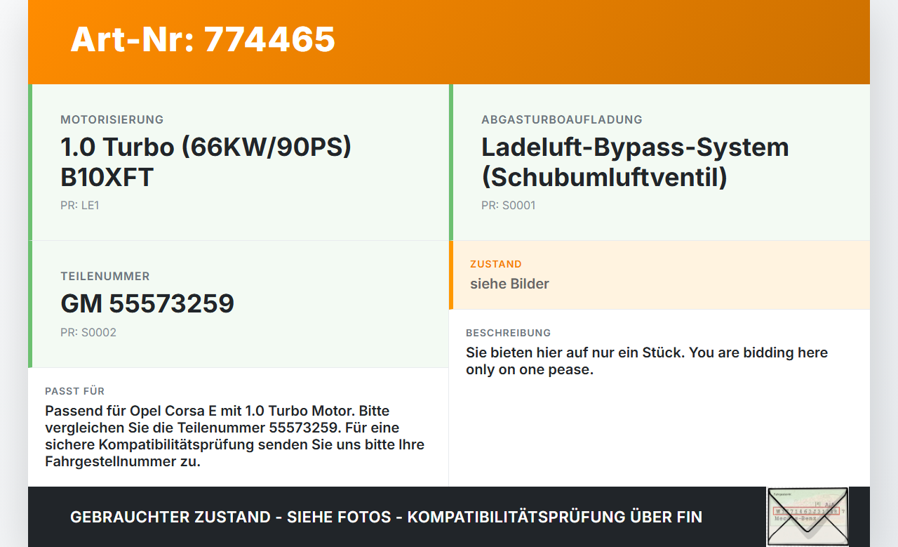 Opel Corsa E 14-19 1,0 66KW Magnetventil Unterdruckventil Opel Corsa E 14-19 18.10.2016 55573259 49130-81600... Vorschau 3