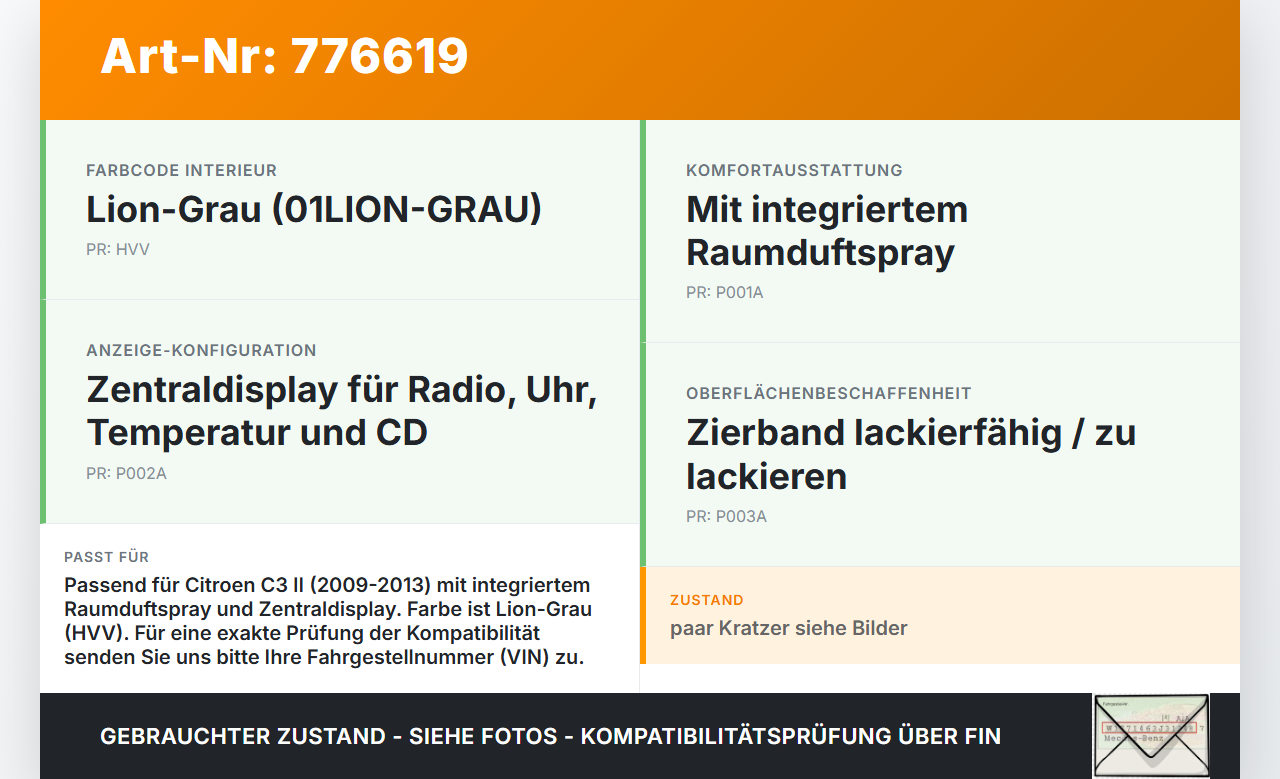 Citroen C3 II 09-13 Blende für Armaturenbrett Abdeckung Einbaurahmen für Radio Citroen C3 II 09-13 01.01.2011... Vorschau 3