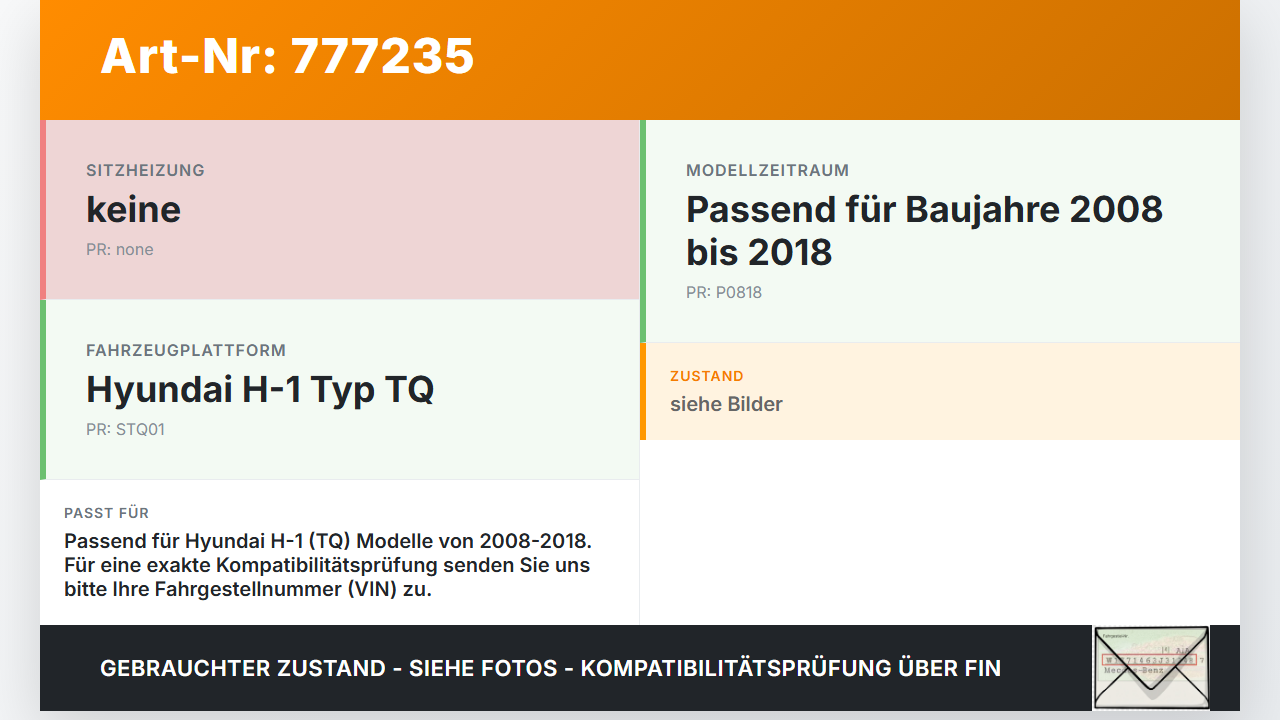 Hyundai H1 H-1 TQ 08-18 Handbremshebel Hebel für Handbremse Bremshebel Hyundai H1 H-1 TQ 08-18 28.07.2008... Vorschau 3