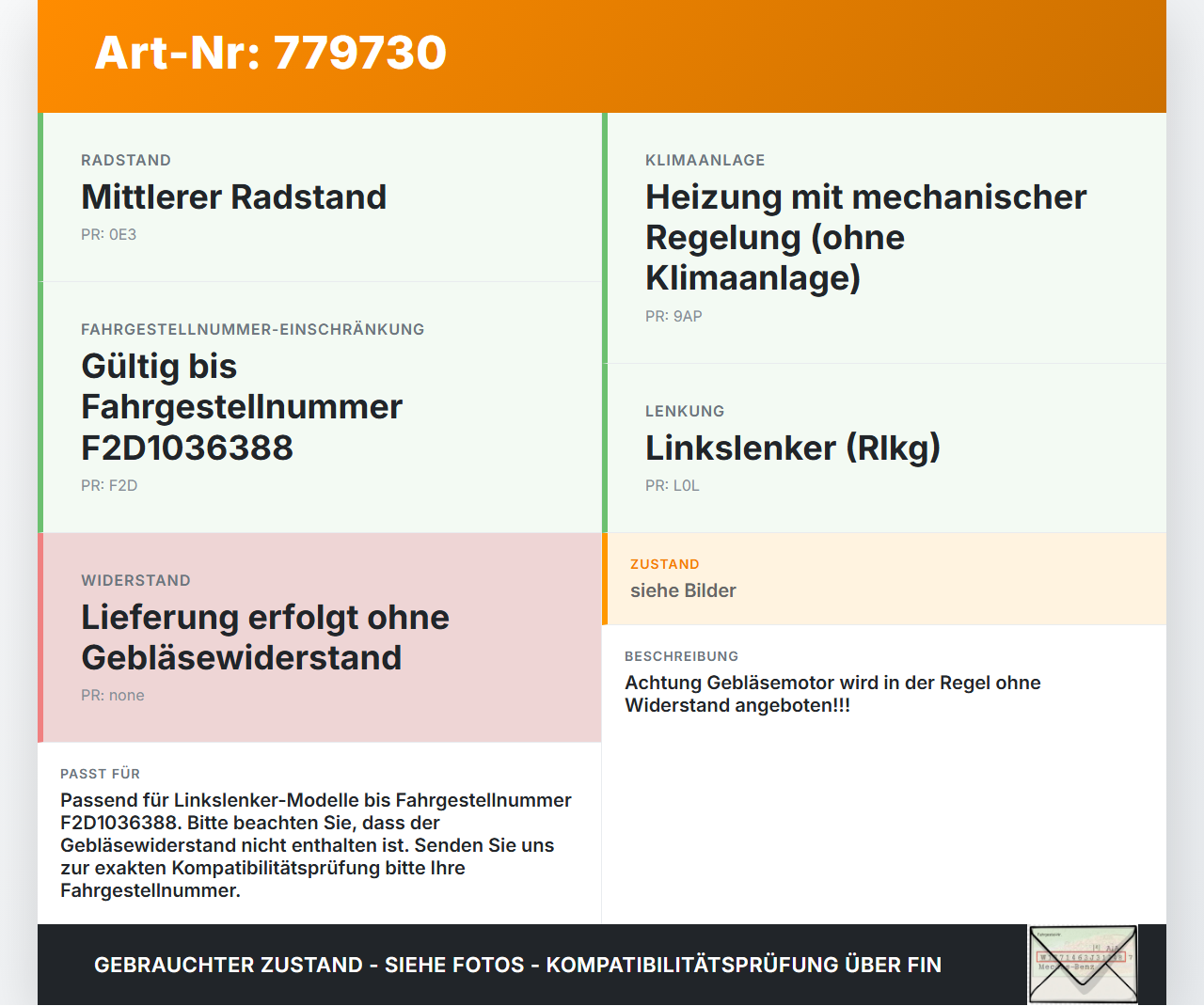 VW LT 2D 35 96-06 Gebläsemotor Lüftermotor Heizungsgebläse VW LT 2D 35 96-06 06.02.2003 F065869Q 2D2959101A... Vorschau 3