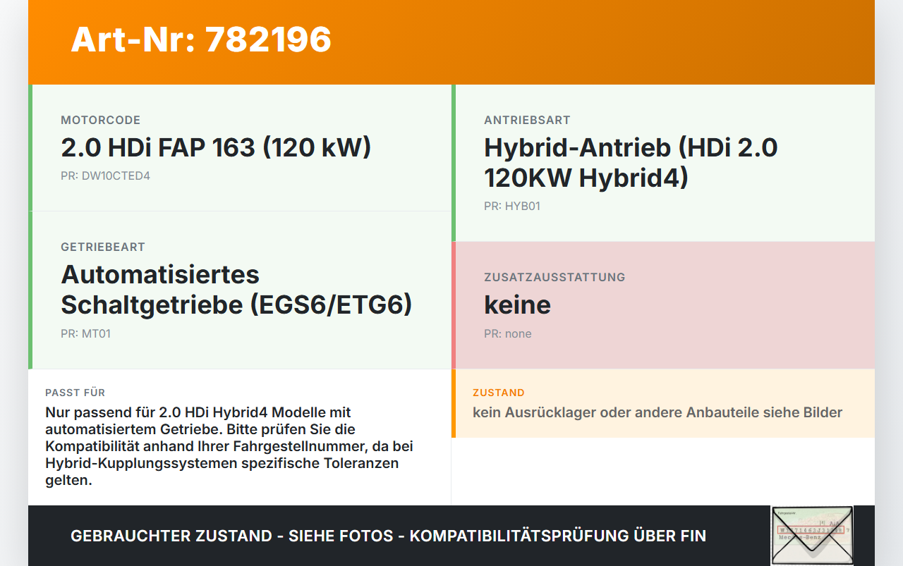 Peugeot 508 I Hyb 10-14 HDi 2,0 120KW Kupplungsscheibe mit Kuppungskäfig Peugeot 508 I Hyb 10-14 28.09.2012 205305... Vorschau 3