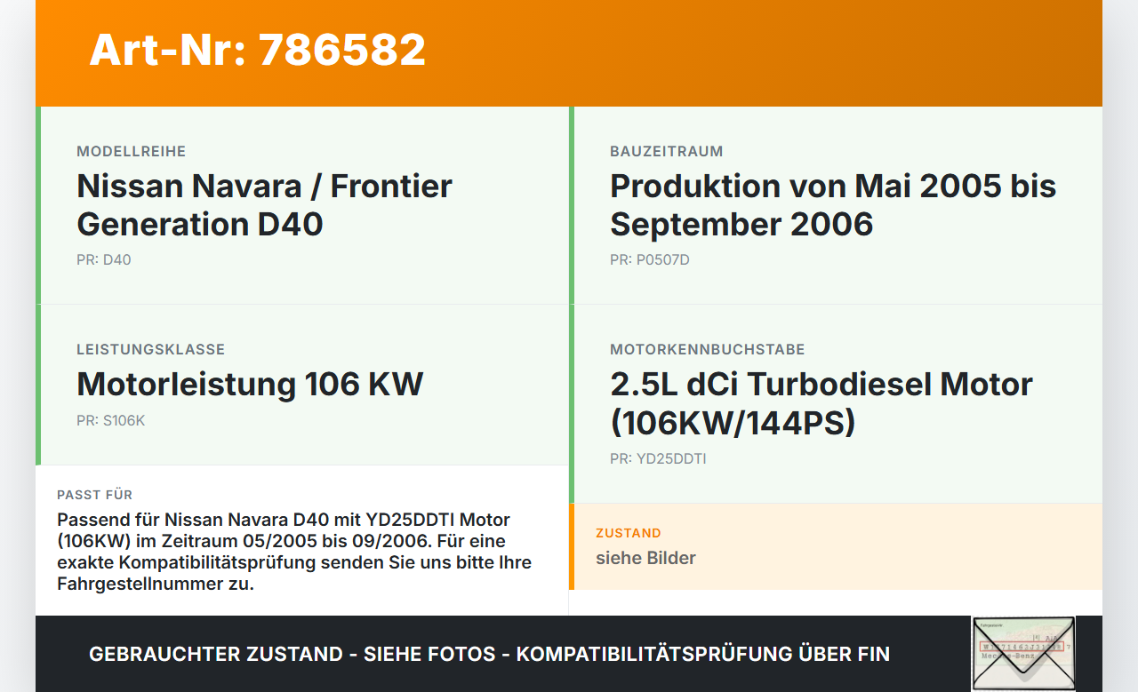 Nissan Navara NP300 D40 05-07 2,5d 106KW Viskolüfter Viskokupplung Nissan Navara NP300 D40 05-07 01.05.2006... Vorschau 3