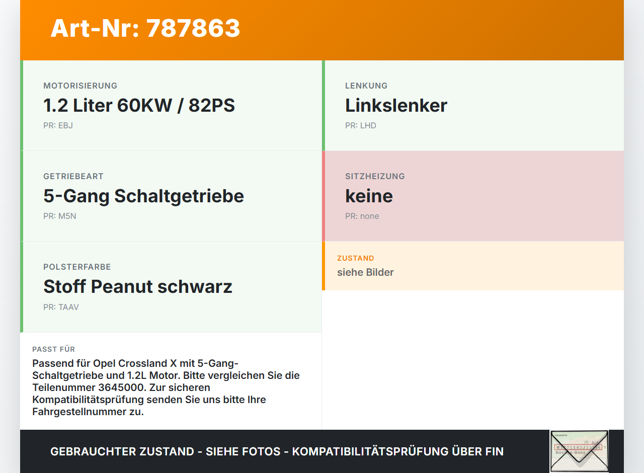 Opel Crossland X P17 17-20 1,2 60KW Schaltkulisse Schalthebel Opel Crossland X P17 17-20 11.10.2018 3649167 3645000... Vorschau 3