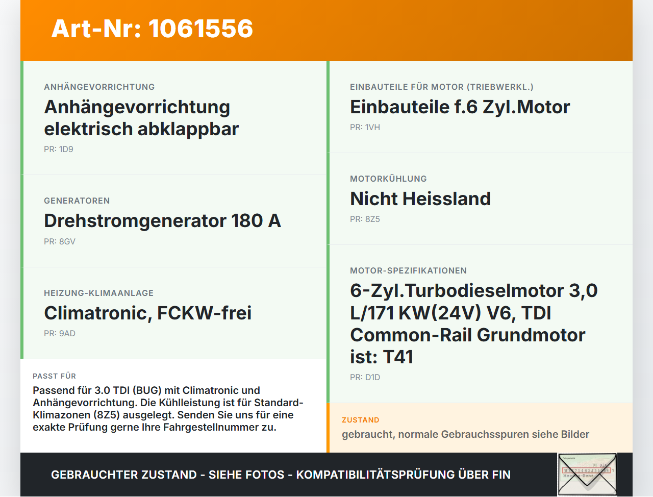 Audi Q7 4L 05-09 TDI 3,0 171KW Kühlerlüfter Doppellüfter mit Zarge Audi Q7 4L 05-09 26.06.2007 7L0121203G... Vorschau 3