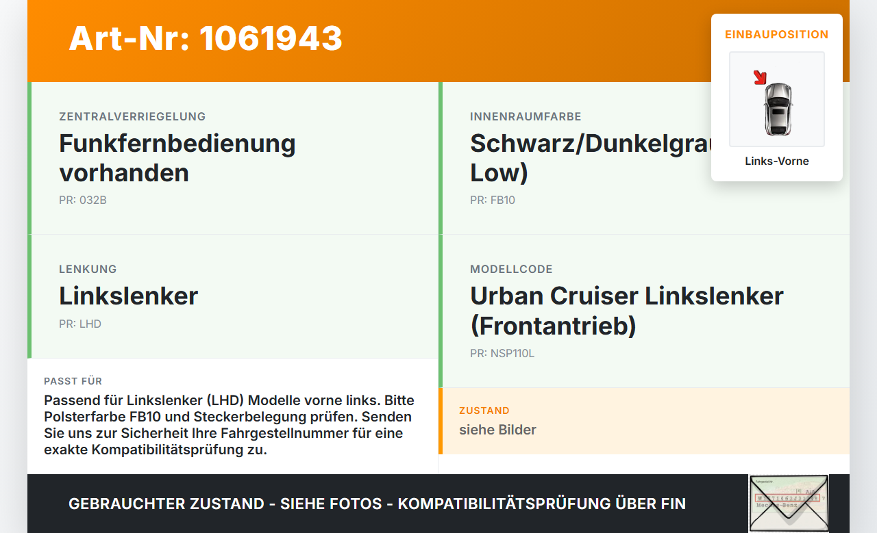 Toyota Urban Cruiser P1 09-14 Fensterheberschalter Schalter Links Vorne Toyota Urban Cruiser P1 09-14 21.07.2009... Vorschau 3
